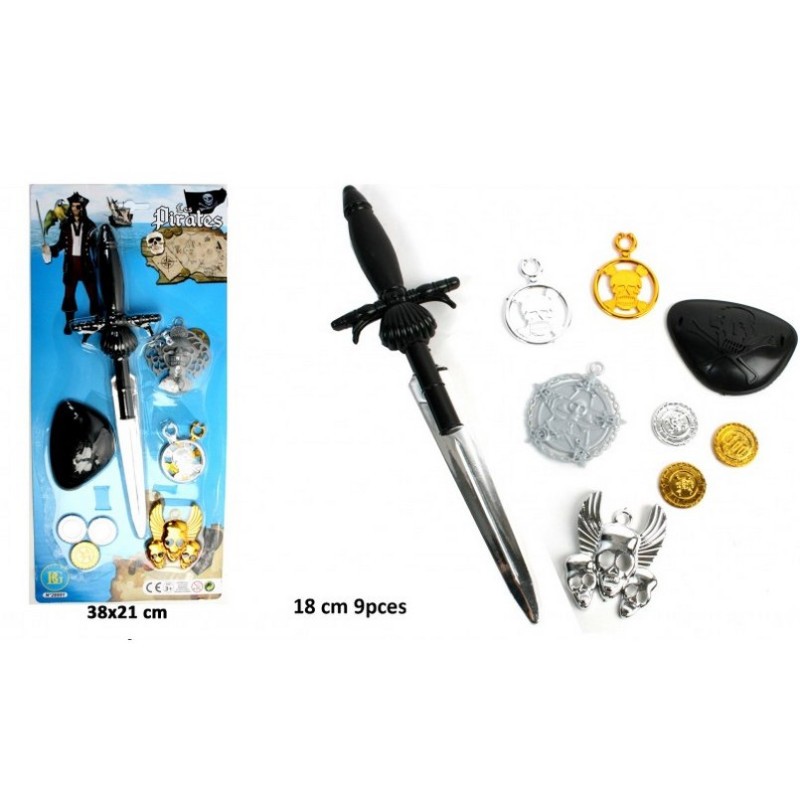 Set Pirate enfant (pistolet & cache-oeil) chez DeguizFetes.