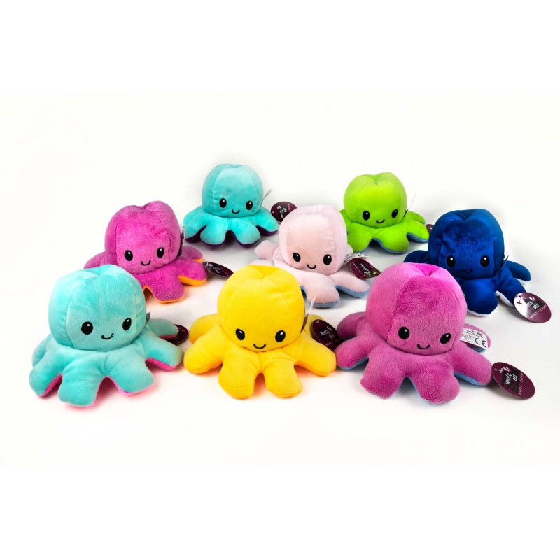 Peluche Pieuvre Réversible 20cm Peluche Pieuvre Réversible 20cm
