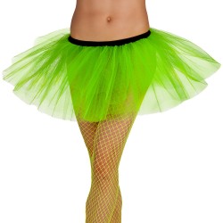 Tutu en Tulle Vert Fluo 3 Couches