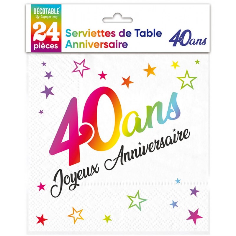 Serviette de Table Anniversaire