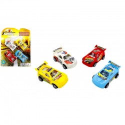 Voiture de Sport Rétro Friction 8,5cm 4 Pièces