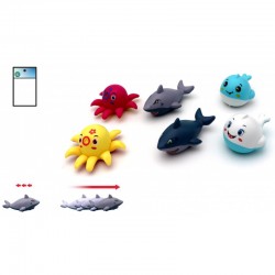 Animaux Marins Rétro Friction 7cm