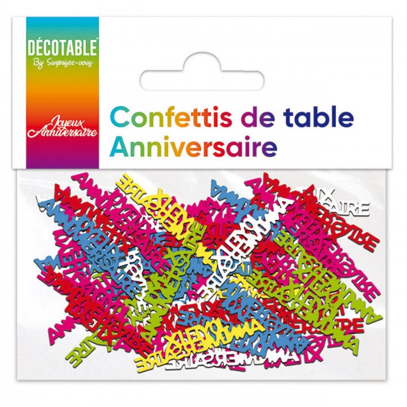 Confettis de Table Papier Joyeux Anniversaire