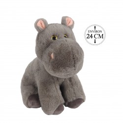 Peluche Hippopotame Assis 24cm