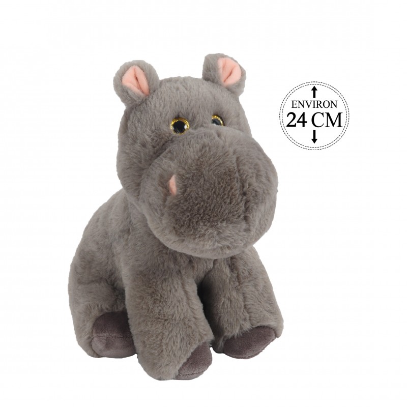 Peluche Hippopotame Assis 24cm Peluche Hippopotame Assis 24cm