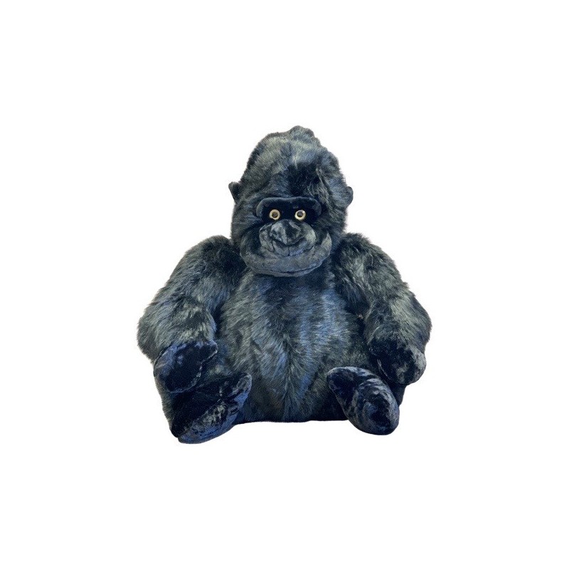 Peluche Géante Gorille Noir Assis 45cm