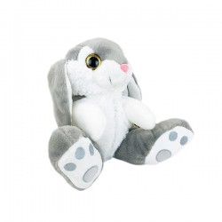 Peluche Géante Lapin Coloré Avec Yeux Brillants 60cm