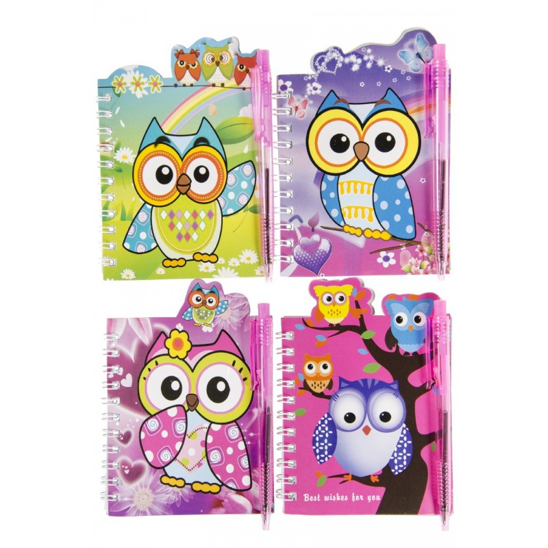 Carnet Chouette Avec Stylo