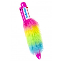 Stylo Bille 6 Couleurs Peluche Arc-en-Ciel