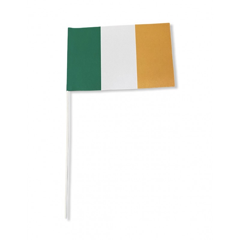 Drapeau Irlande 14 x 21cm avec Bâton