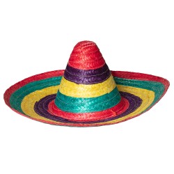 Chapeau Sombrero Mexicain Multicolore 49cm