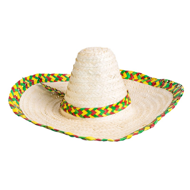 Chapeau Sombrero Mexicain en Paille 48cm
