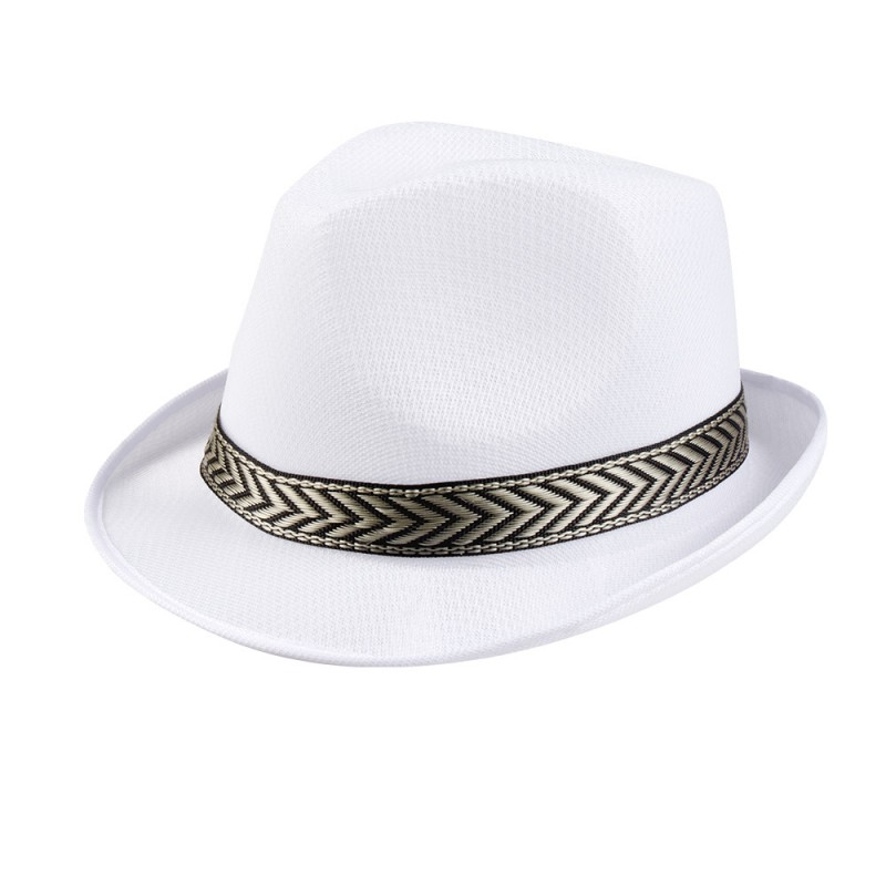 Chapeau Borsalino Blanc avec Bandeau - Coti Jouets, spécialiste en  déguisements et accessoires pour soirées costumées et anniver