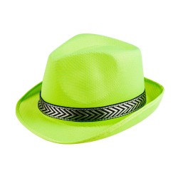 Chapeau Borsalino Vert Fluo avec Bandeau