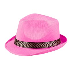 Chapeau Borsalino Rose Fluo avec Bandeau