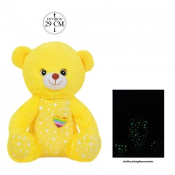 Peluche Ours Assis Phosphorescent 29cm