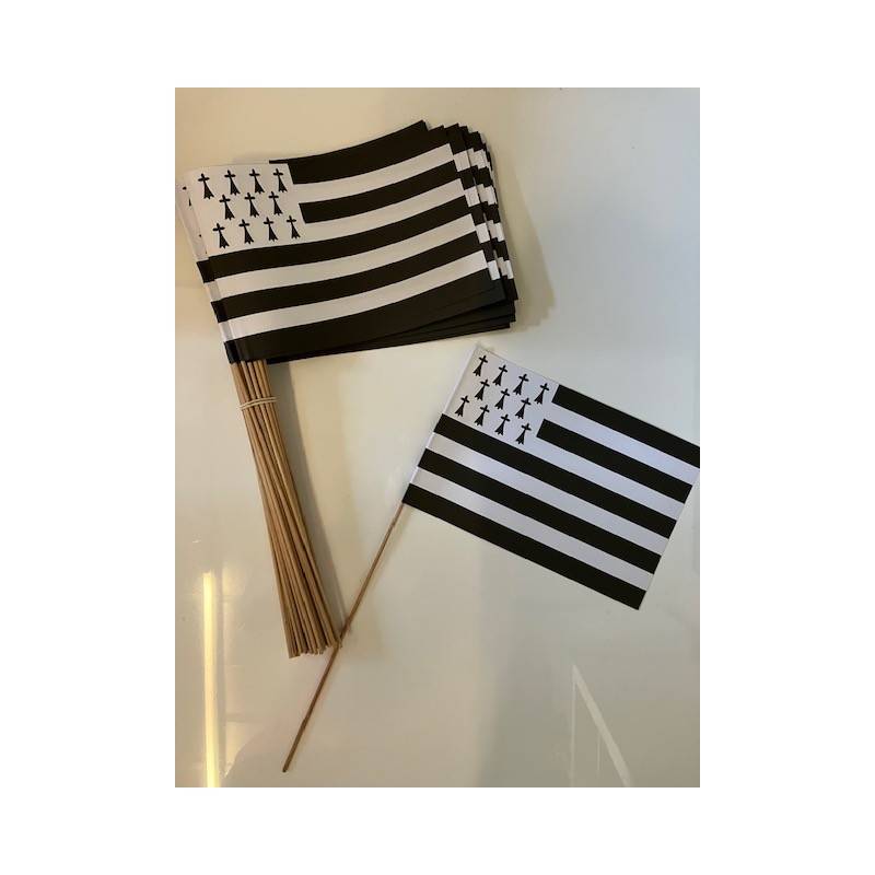 Lot De 24 Mini Drapeaux Blancs 14x21 Cm - Personnalisables, Avec Bâton Plastique Pour Fête, Décoration