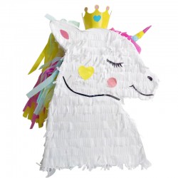 Pinata Tête Licorne Blanche