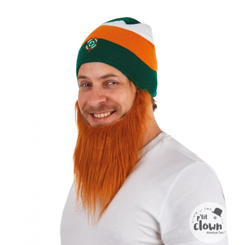 Bonnet Saint Patrick Tricolore Avec Barbe