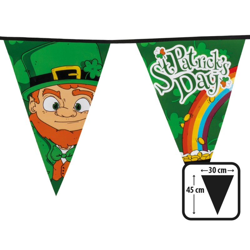 Guirlande Saint Patrick Grands Fanions Triangulaires