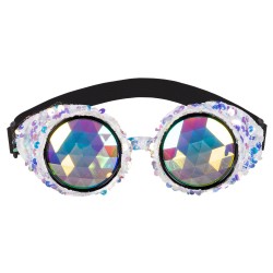 Lunettes Aviateur Sequins Irisés Avec Verres Holographiques