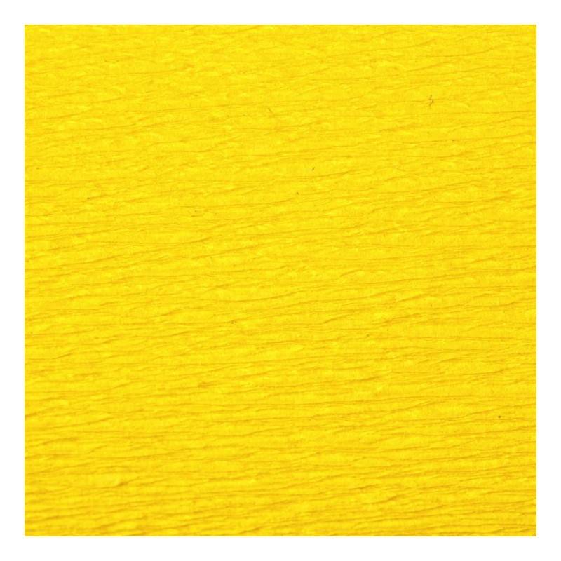 Papier Crépon Qualité Supérieur - Feuille 250 X 50 Cm, Couleur Jaune Or - Pour Décoration, Artisanat, Fêtes, Projets Créatifs