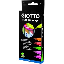 Feutres Soft Brush Fluol 6 Pièces - Giotto