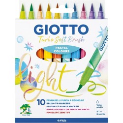 Feutres Turbo Soft Pastel 10 Pièces - Giotto