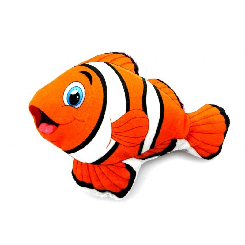 Peluche Imprimée Poisson Clown 17cm