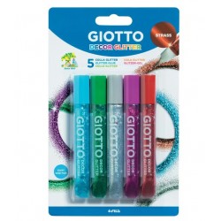 Stylo Colle Gel Glitter Strass 5 Pièces - Giotto
