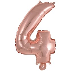 Ballon Chiffre Métallique Rose Gold 4