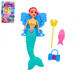 Sirène Articulée 20cm Avec Ailes et Accessoires