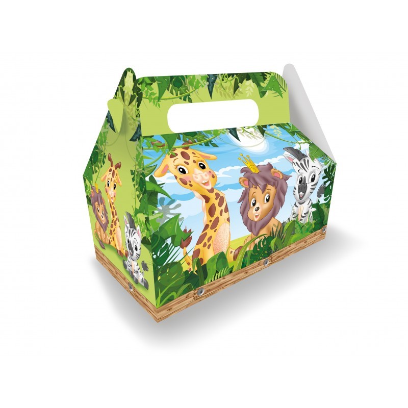 Boîte Carton Repas Menu Enfant Jungle