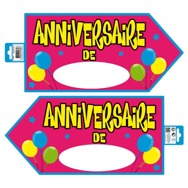 Panneau Signalétique Anniversaire