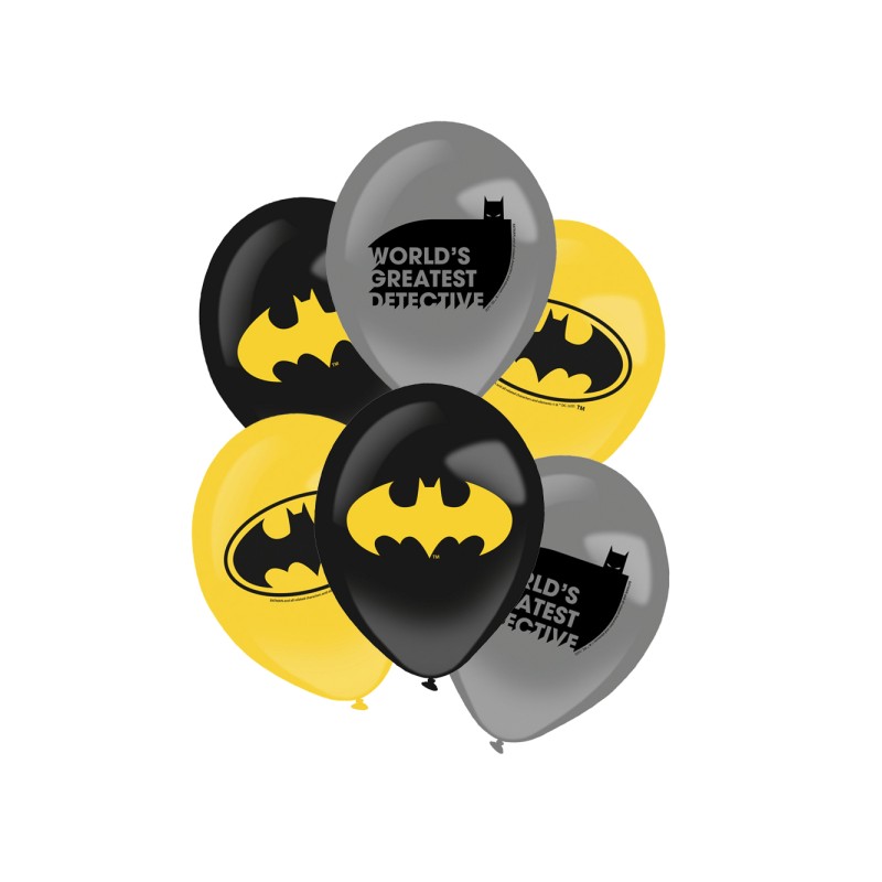 Ballons de Baudruche Imprimé Batman - 6 Pièces