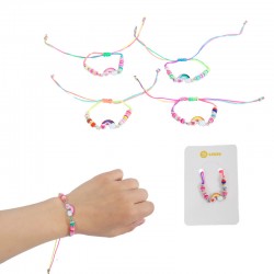 Bracelet Fluo Ajustable Arc-en-Ciel