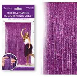 Rideau Métallisé Violet 100x200cm