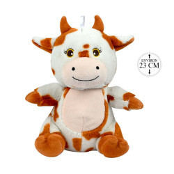 Peluche Vache Assise Marron...