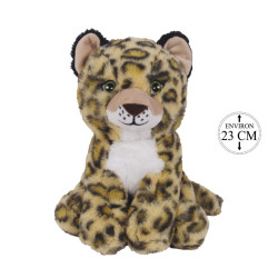 Peluche Léopard Assis 23cm