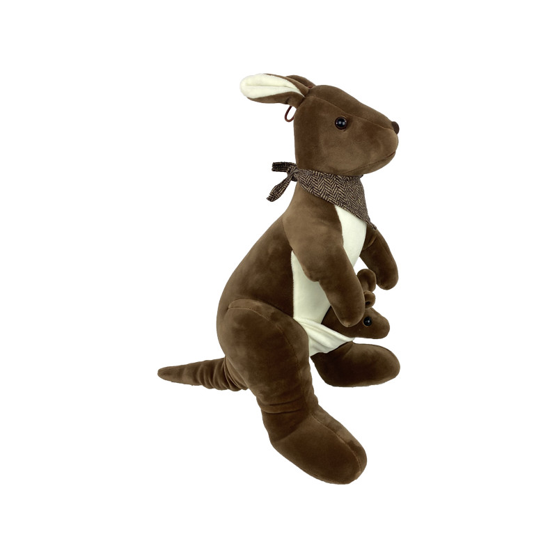 Peluche Kangourou Foulard Avec Bébé 28cm Peluche Kangourou Foulard Avec Bébé 28cm