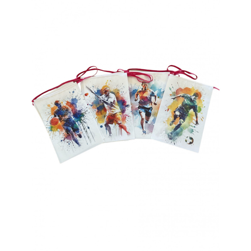 Guirlande Papier Ignifugé Multisport 5 Mètres 10 Pavillons