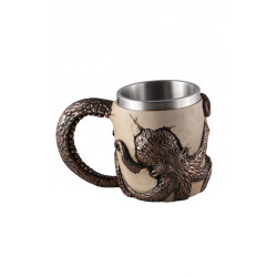 Mug Tête de Mort Octopus en Résine et Métal