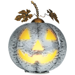 Citrouille En Métal Argent Clair 16cm