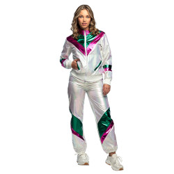 Déguisement Femme Survêtement Disco Holographique