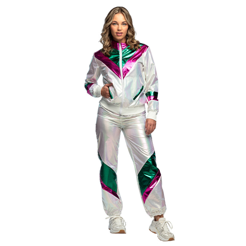 Déguisement Femme Survêtement Disco Holographique