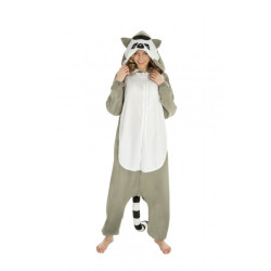 Déguisement Kigurumi Raton Laveur, Taille Unique