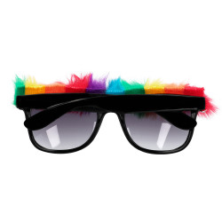 Lunettes Star Strass et Peluche Arc-En-Ciel