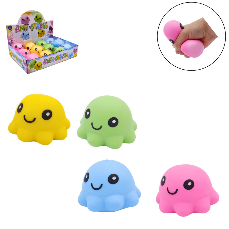 Pieuvre Anti Stress Fluo