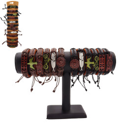 Bracelet Cuir Plaque Métal