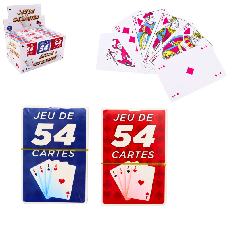 Jeu de 54 Cartes Plastifiées